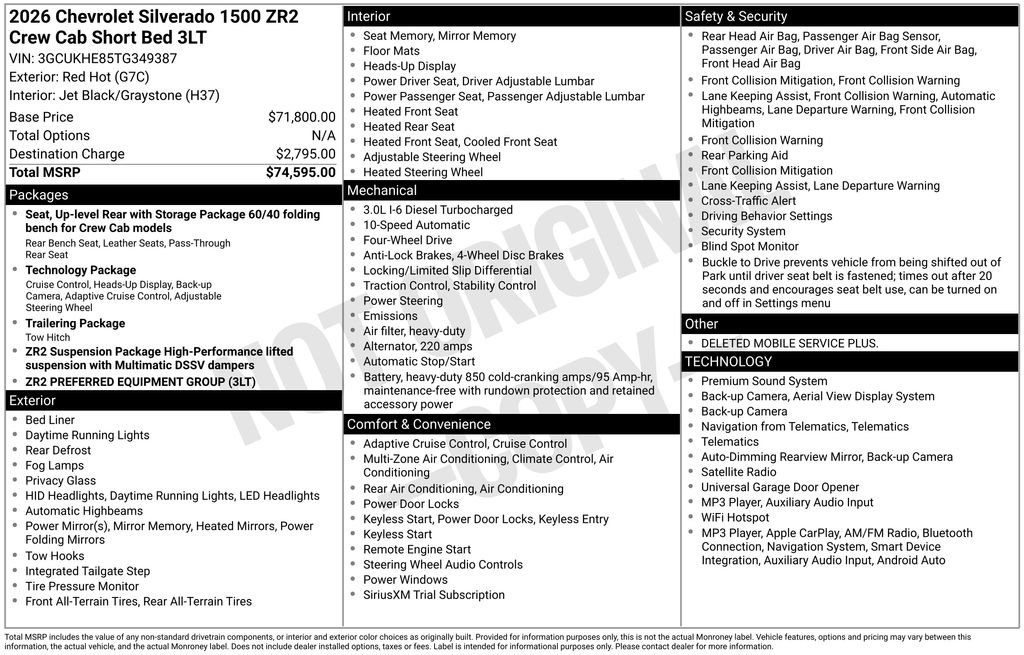 chevrolet silverado 1500 2026 3GCUKHE85TG349387 image chevrolet silverado 1500 2026 3GCUKHE85TG349387 image